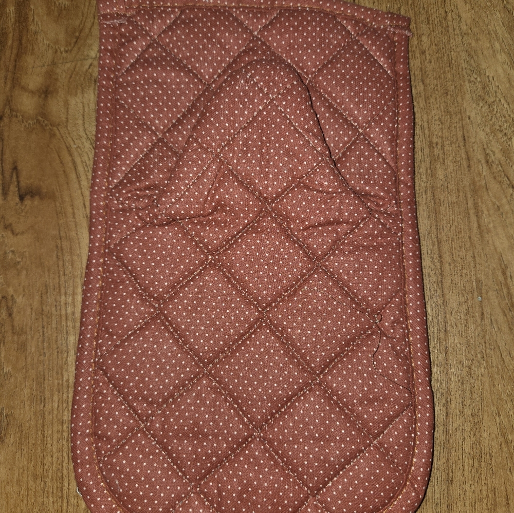 Vintage Country Teddy Bear plaid Oven Mitt - Picture 2 of 3